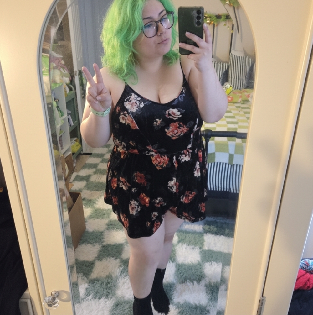 Xhiliration Black Floral Romper